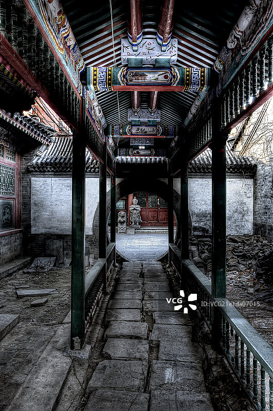 Ancient Outdoor Corridor图片素材