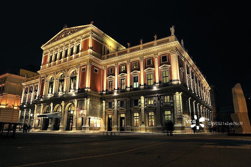 维也纳金色大厅夜景图片素材