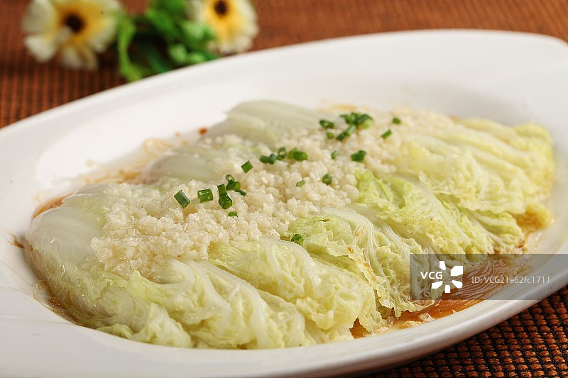 蒜茸粉丝娃娃菜图片素材