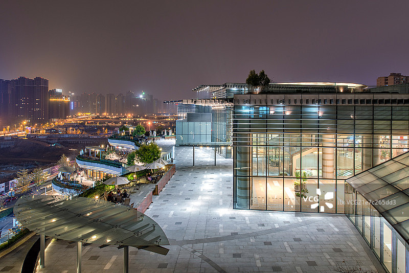 成都万象城夜景图片素材