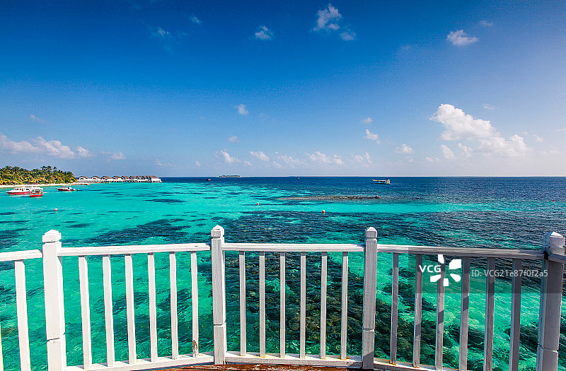 马尔代夫浪漫海上风光图片素材