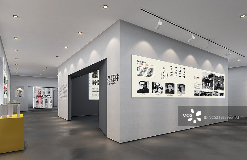 电脑绘图展览大厅图片素材