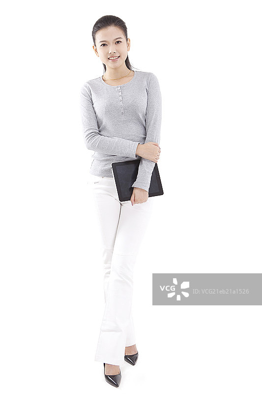 东方时尚女性使用IPAD图片素材