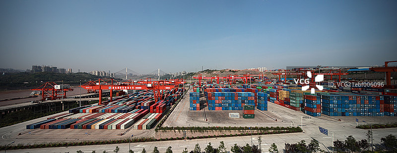 重庆寸滩集装箱码头图片素材