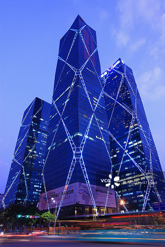 深圳卓越世纪中心夜景图片素材