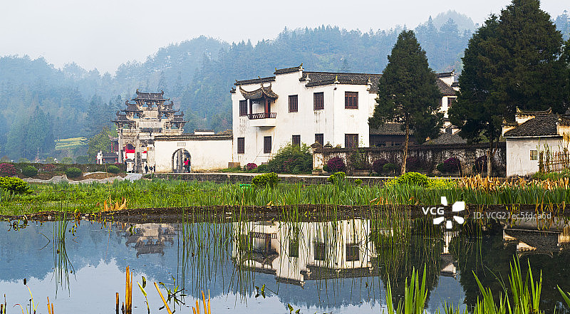 安徽西递村民居图片素材