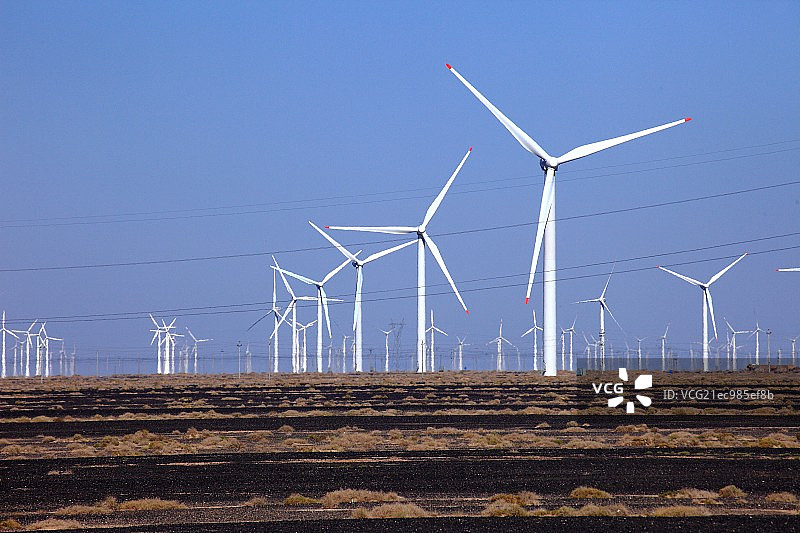 甘肃酒泉风力电站图片素材