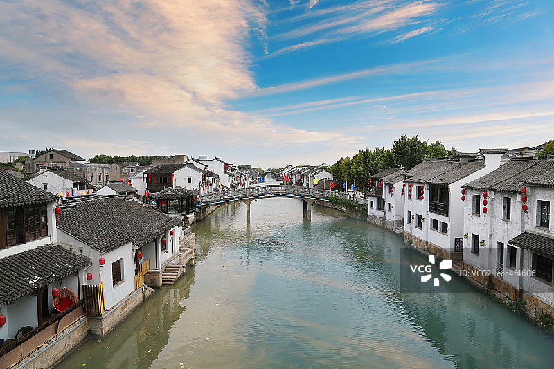 古运河水乡小镇风景图片素材