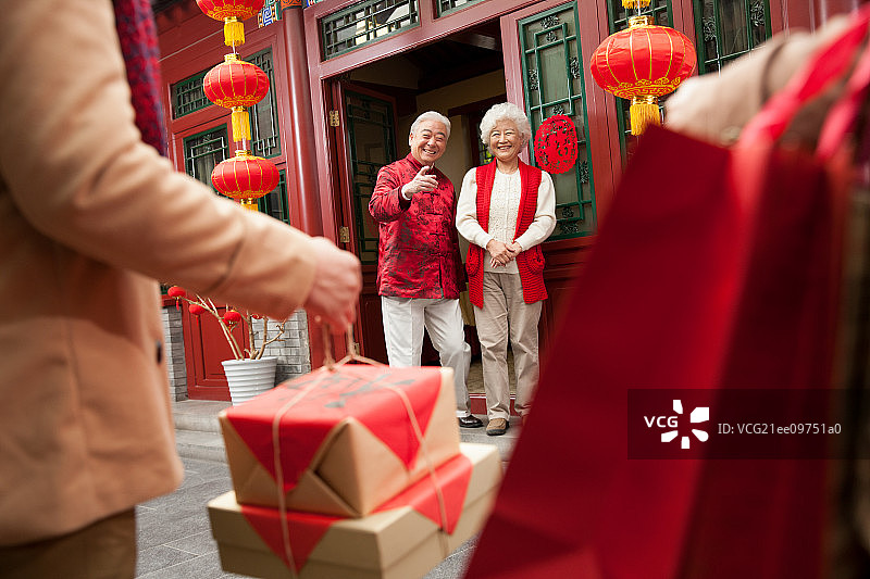 东方家庭过年图片素材