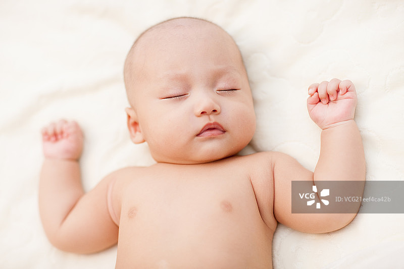 可爱的婴儿睡图片素材