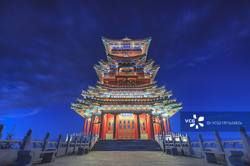 定都阁夜景图片素材