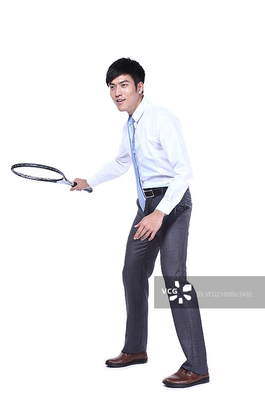 穿白衬衫的商务男图片素材