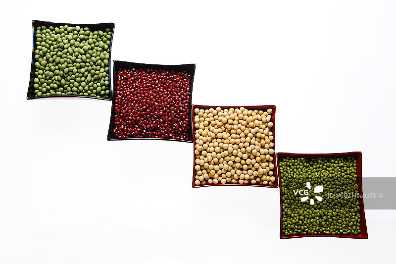豆类-红豆,绿豆,黄豆,青豆图片素材