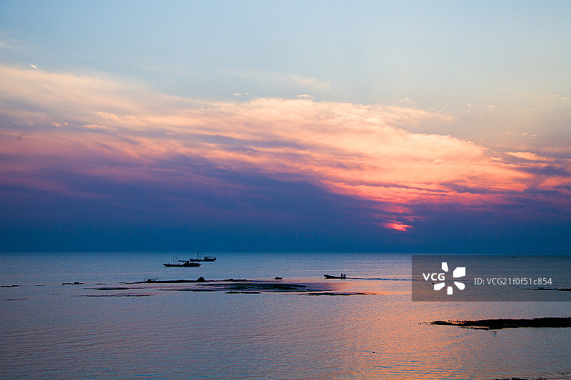 巢湖日落图片素材