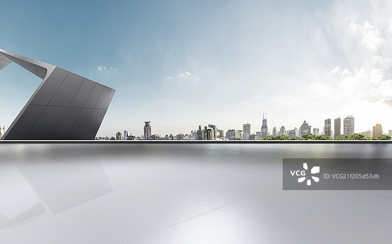 上海城市风光道路平台图片素材