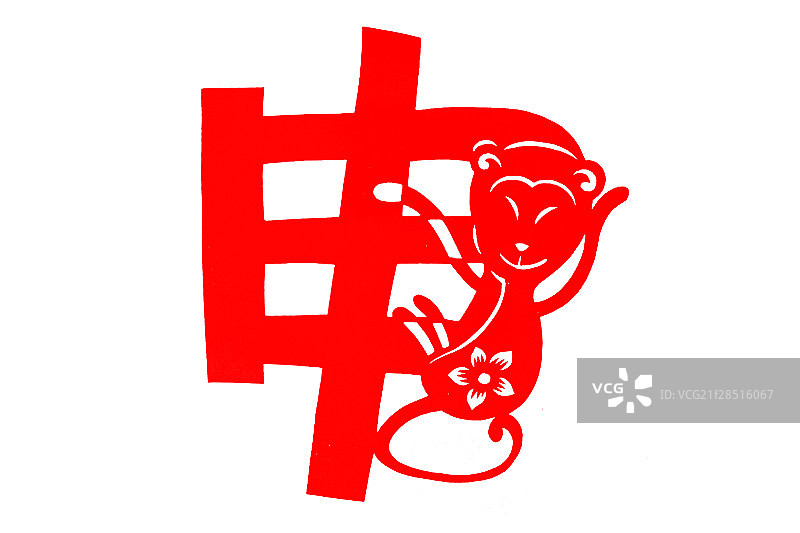 剪纸艺术——猴图片素材