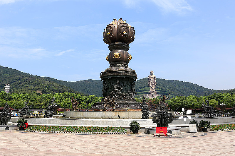 江苏省无锡灵山胜境九龙灌浴图片素材