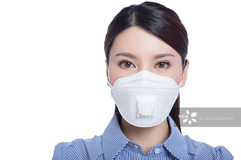 戴防护口罩的商务人士图片素材