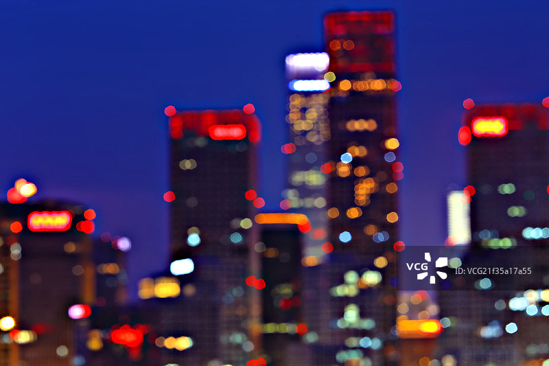 朦胧的北京CBD图片素材