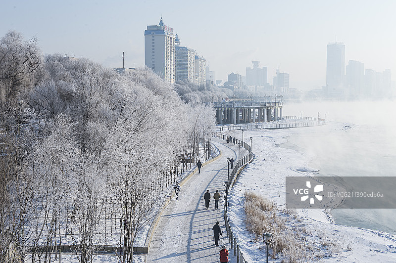 松花江吉林市区风景图片素材