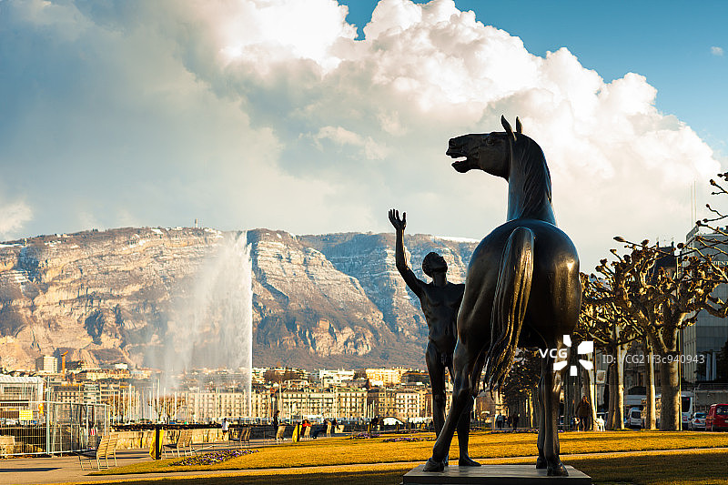 日内瓦湖区景色图片素材