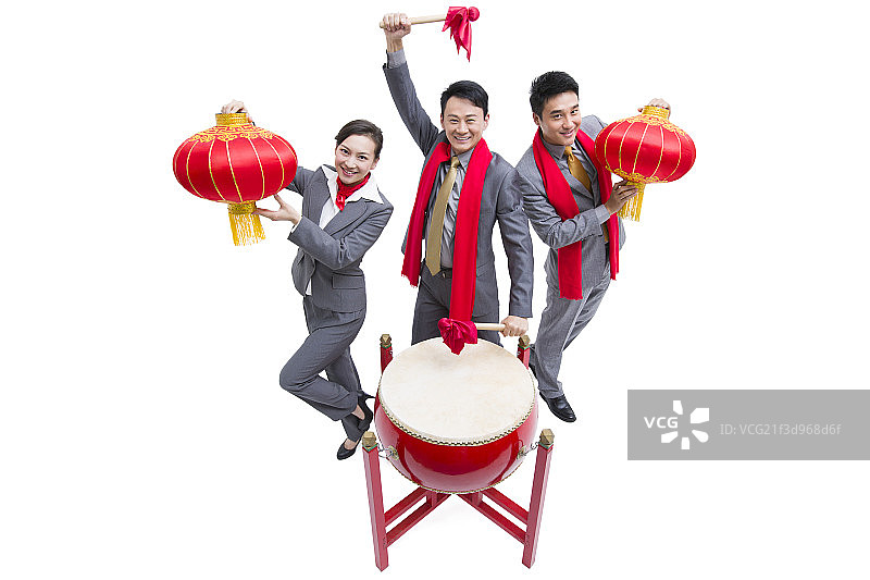 商务人士庆祝新年图片素材