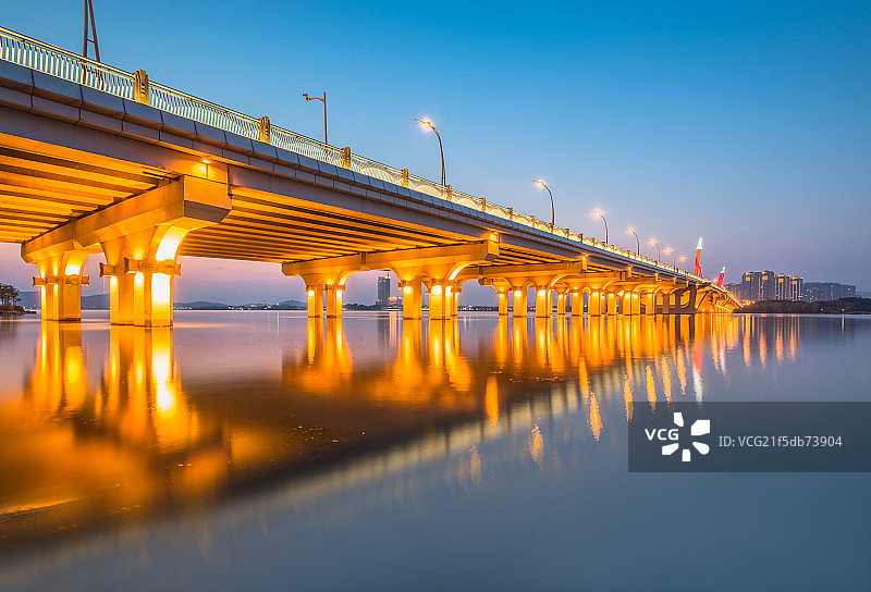 无锡蠡湖大桥夜景图片素材