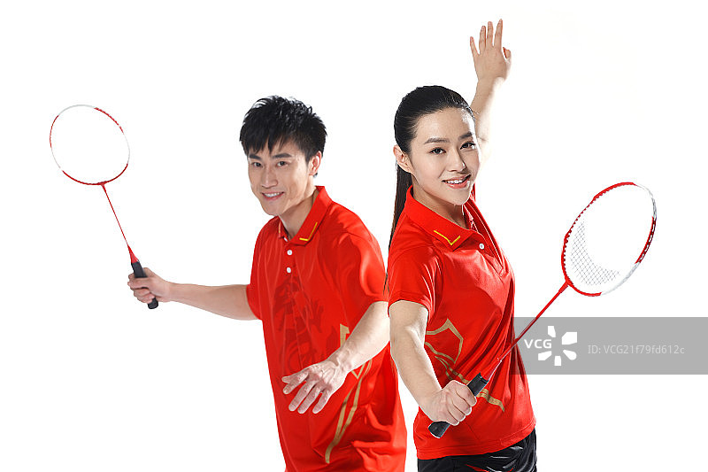 运动员打羽毛球图片素材