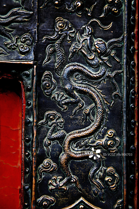 中国龙元素特写图片素材