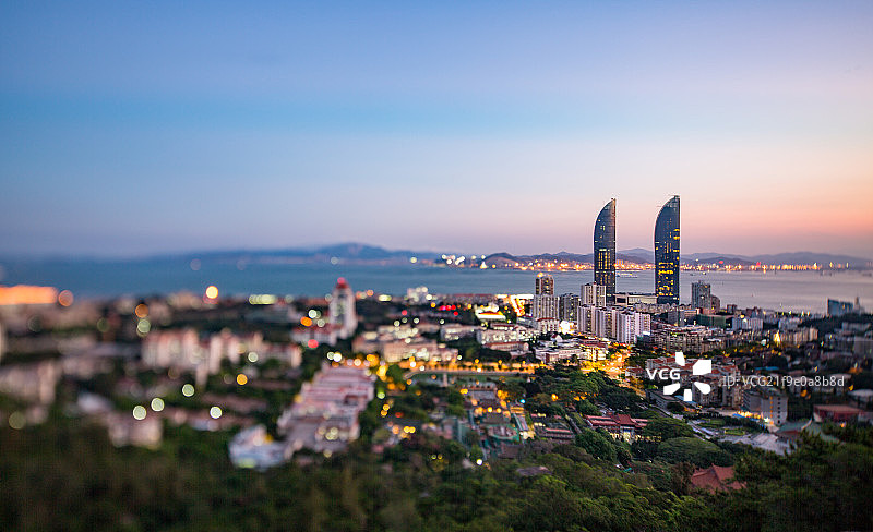 厦门普陀山夜景图片素材