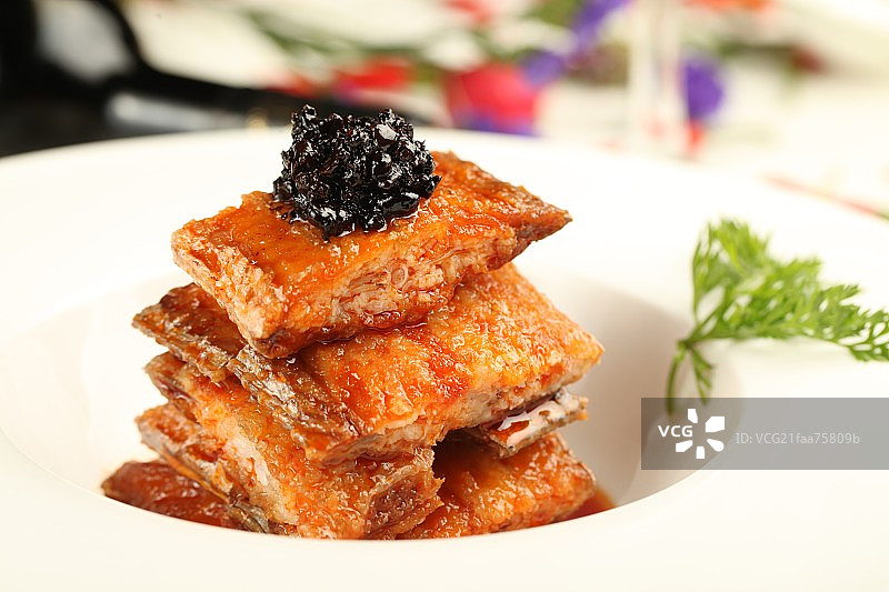 豆豉带鱼图片素材