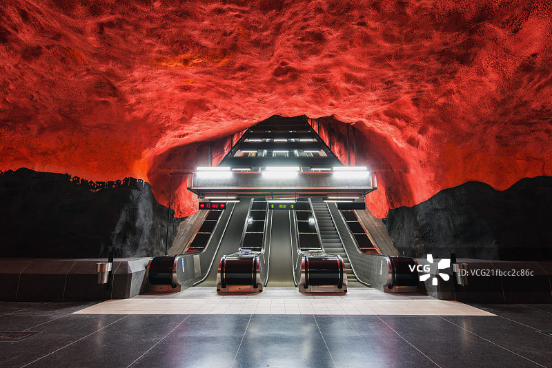 Metro station in Stockholm图片素材