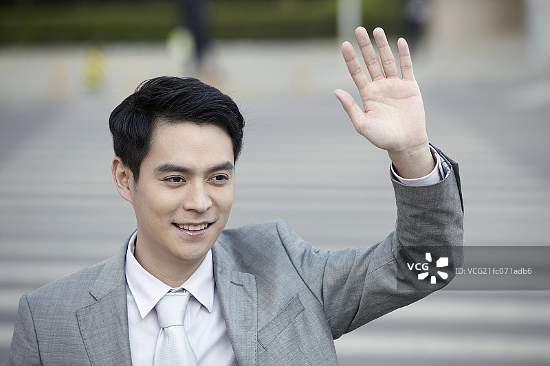 亚洲商务男士户外工作图片素材