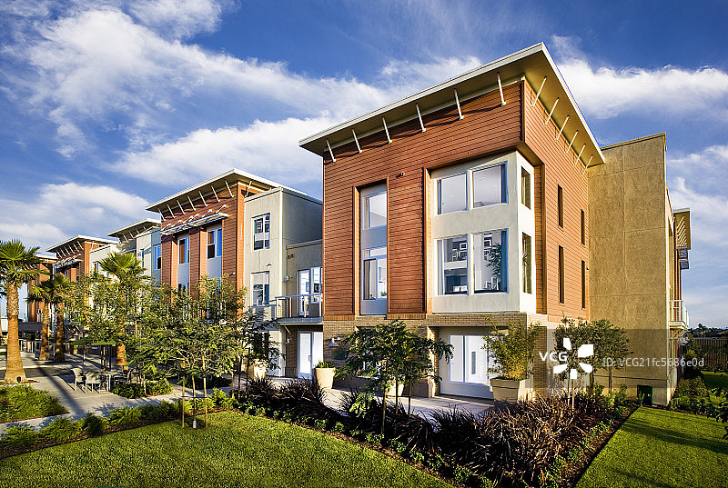 Exterior of residential buildings; Oxnard; California; United States of America图片素材
