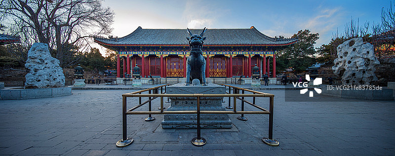 黄昏时的颐和园仁寿殿图片素材