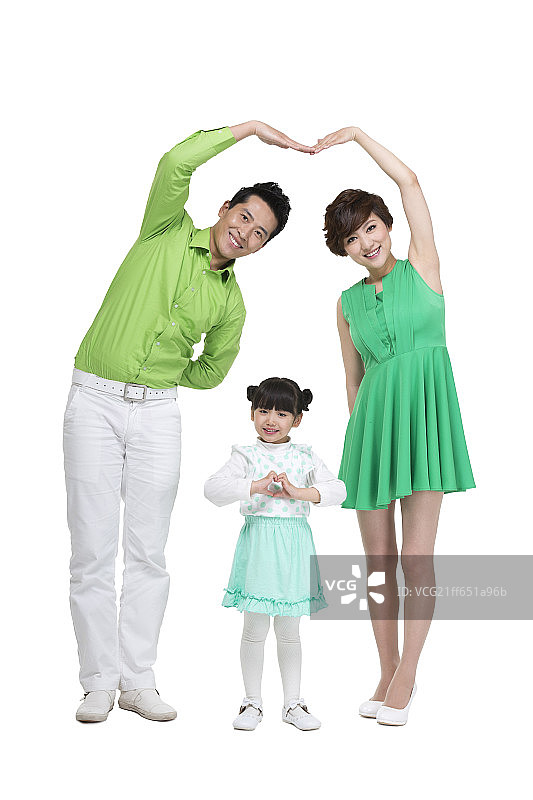 棚拍绿色环保一家人图片素材