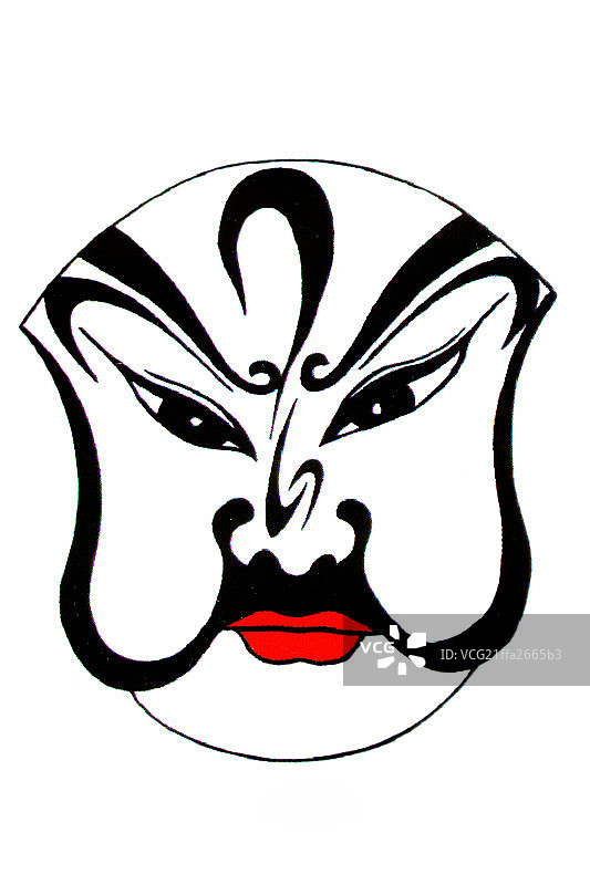 中国传统脸谱文化－晋献公脸谱图片素材