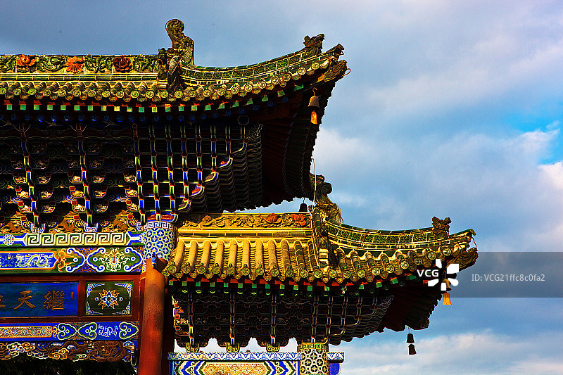 甘肃天水伏羲庙的建筑图片素材