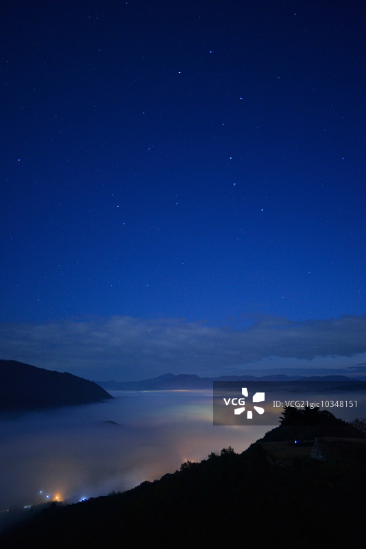 竹田城夜景图片素材