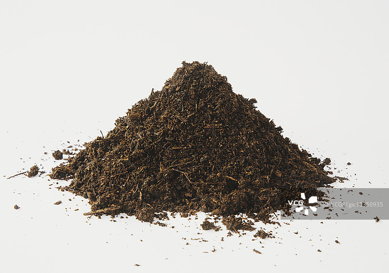 白色背景上的有机堆肥图片素材