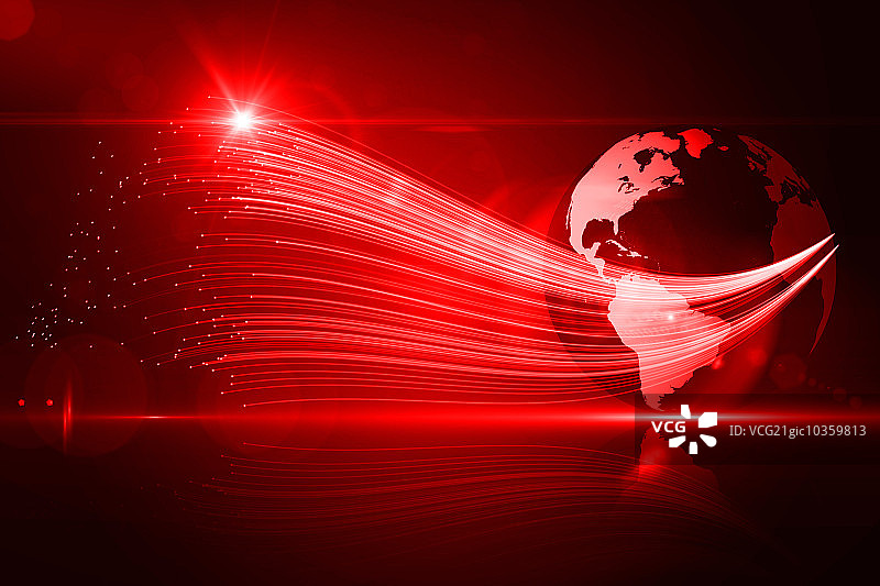 红黑色全球科技背景图片素材