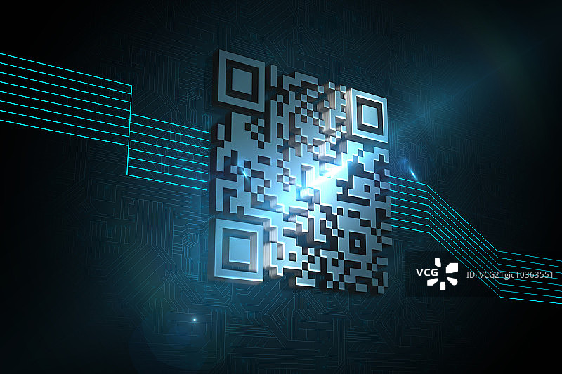 黑色背景上的闪亮条形码图片素材