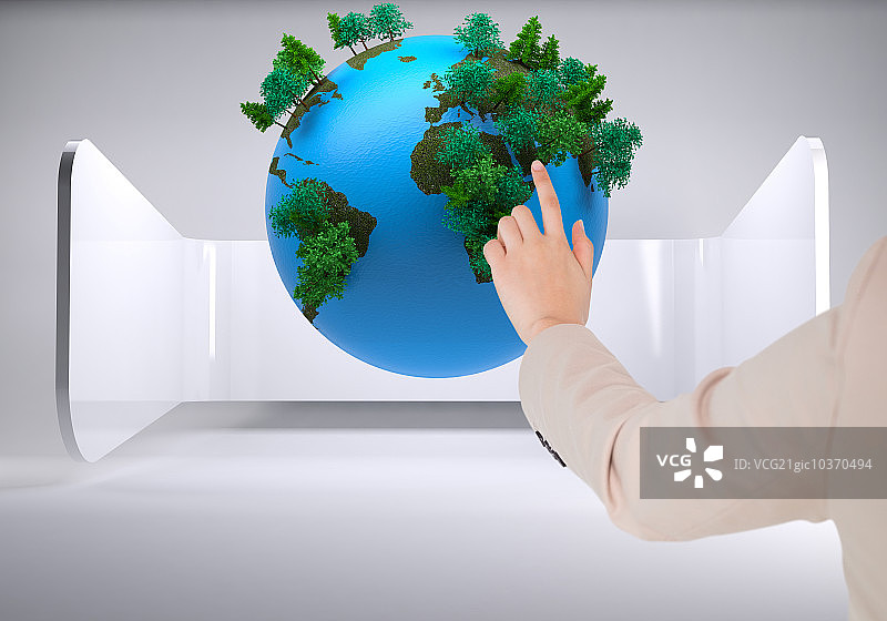 指向的商务女性合成图像图片素材