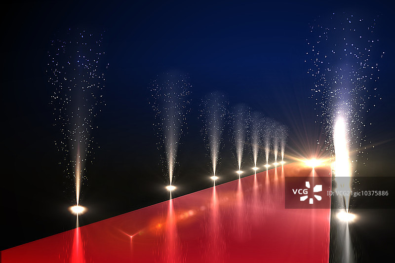 黑色背景上的炫酷夜生活灯光图片素材