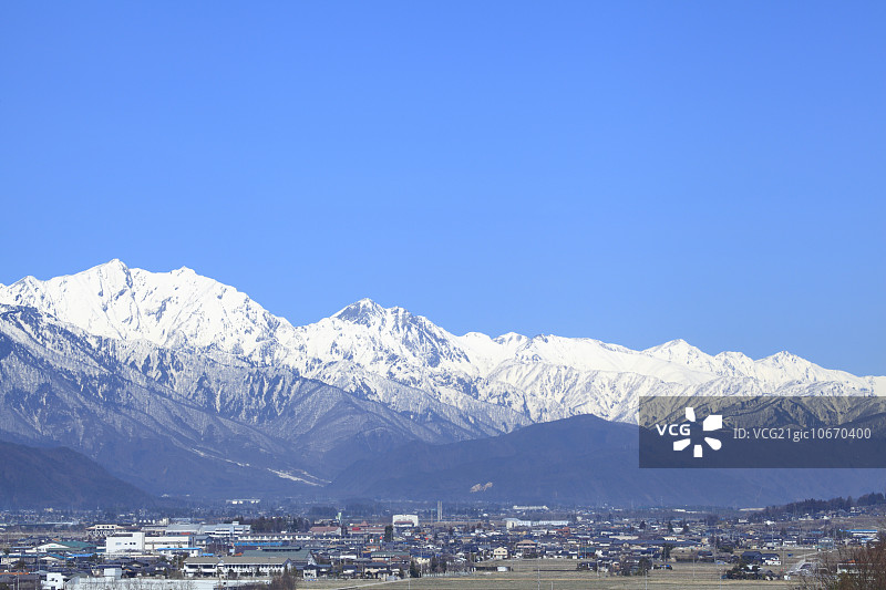 北阿尔卑斯山：长野县风光图片素材