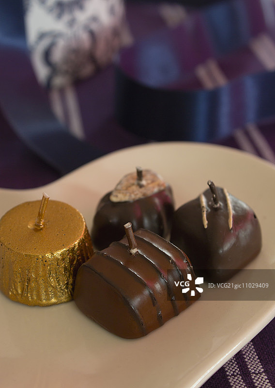 巧克力造型蜡烛图片素材