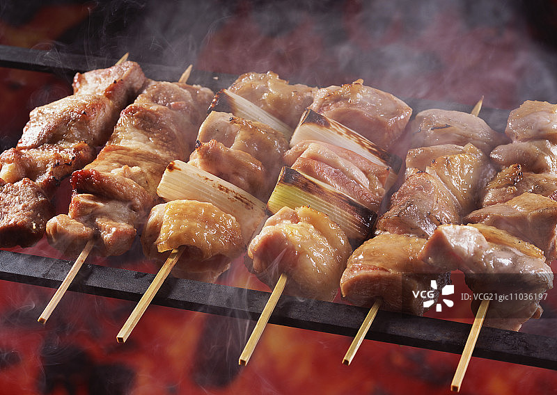 烤鸡肉串图片素材