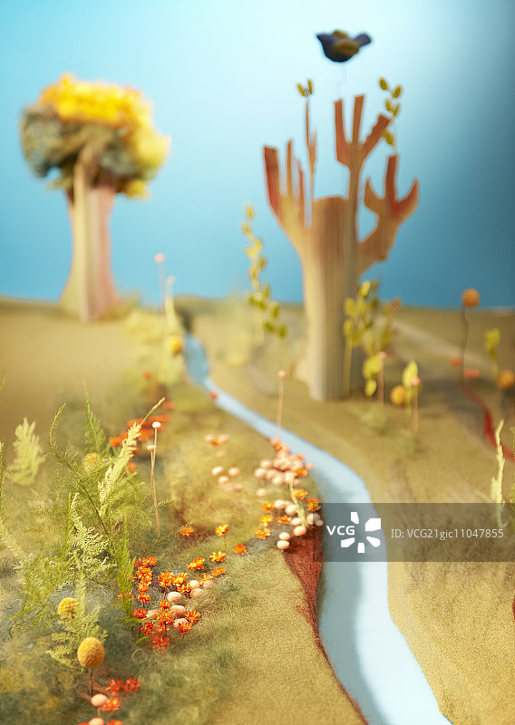 草原与河流图片素材