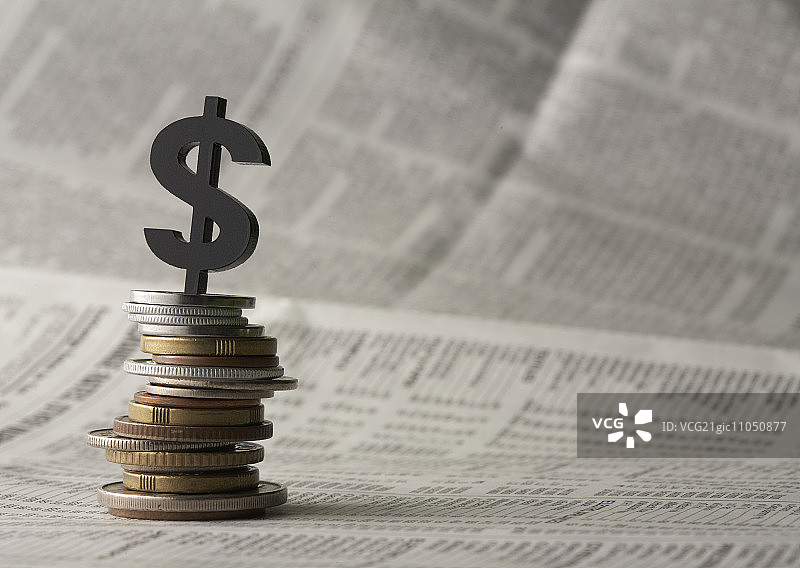 美元符号和硬币图片素材