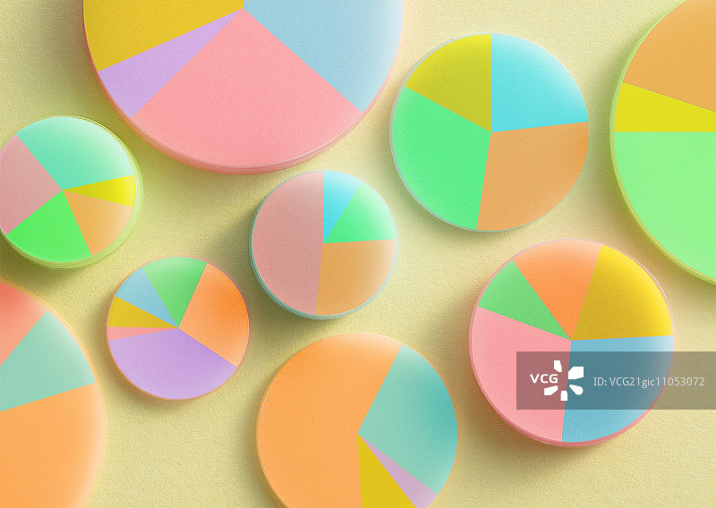 彩色饼图图片素材